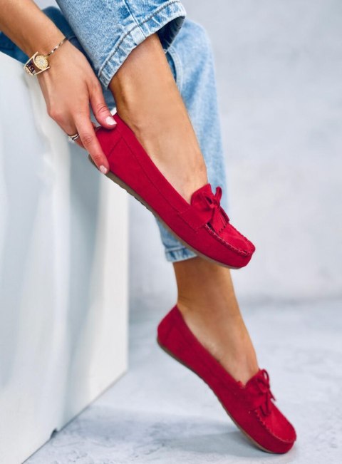 Mokasyny damskie QUEST RED Mokasyny damskie QUEST RED