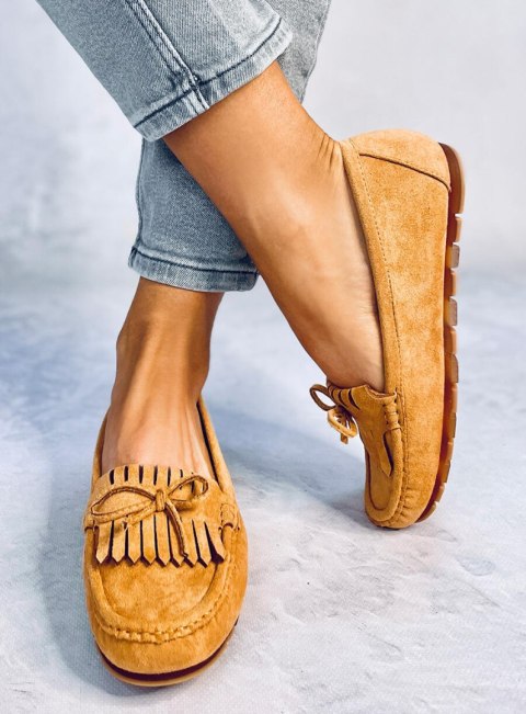Mokasyny damskie camel GS11P TAN Mokasyny damskie camel GS11P TAN