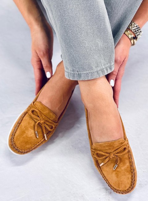 Mokasyny damskie camel RQ-2 CAMEL Mokasyny damskie camel RQ-2 CAMEL