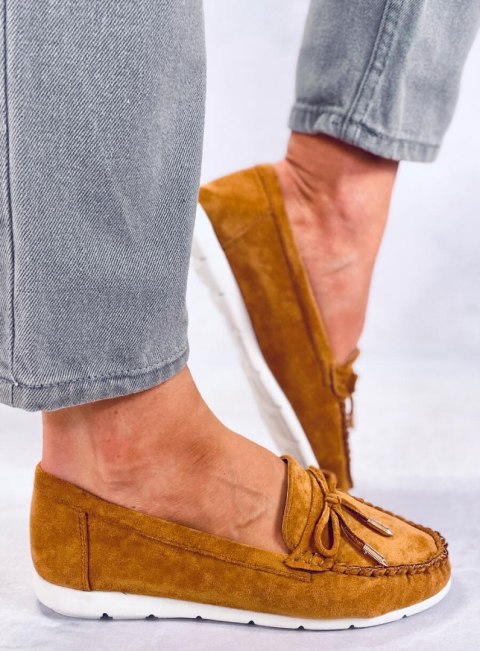 Mokasyny damskie camel RQ-2 CAMEL Mokasyny damskie camel RQ-2 CAMEL