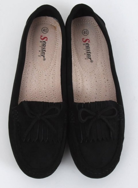 Mokasyny damskie czarne GS11P BLACK Mokasyny damskie czarne GS11P BLACK