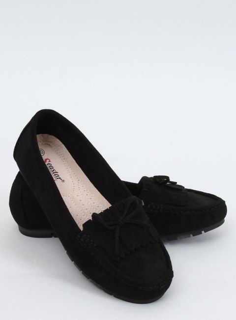 Mokasyny damskie czarne GS11P BLACK Mokasyny damskie czarne GS11P BLACK