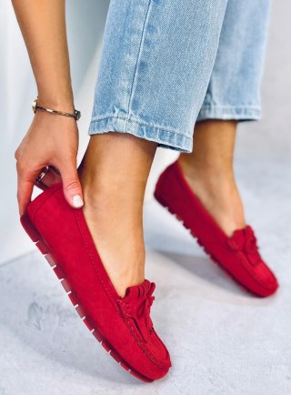 Mokasyny damskie czerwone GS11P RED