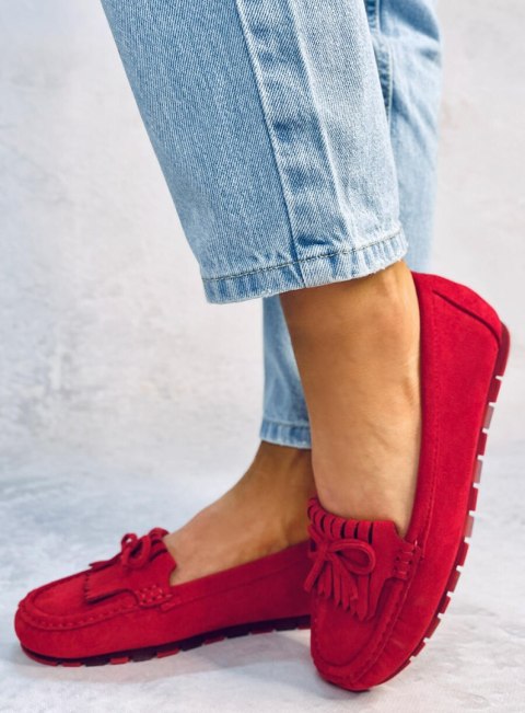 Mokasyny damskie czerwone GS11P RED Mokasyny damskie czerwone GS11P RED