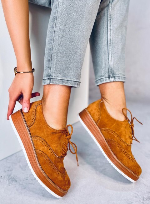 Mokasyny damskie sznurowane camel 8998-46 CAMEL Mokasyny damskie sznurowane camel 8998-46 CAMEL