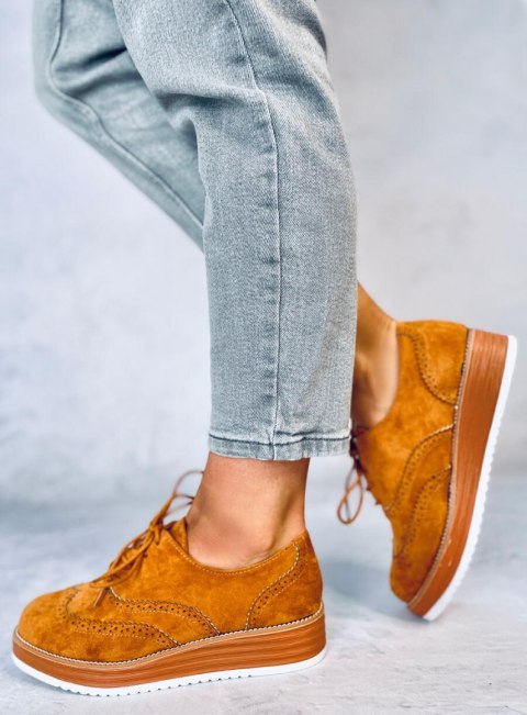 Mokasyny damskie sznurowane camel 8998-46 CAMEL Mokasyny damskie sznurowane camel 8998-46 CAMEL