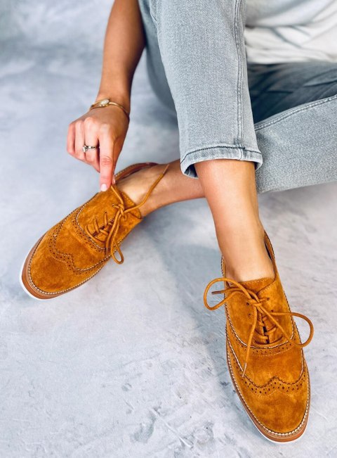 Mokasyny damskie sznurowane camel 8998-46 CAMEL Mokasyny damskie sznurowane camel 8998-46 CAMEL