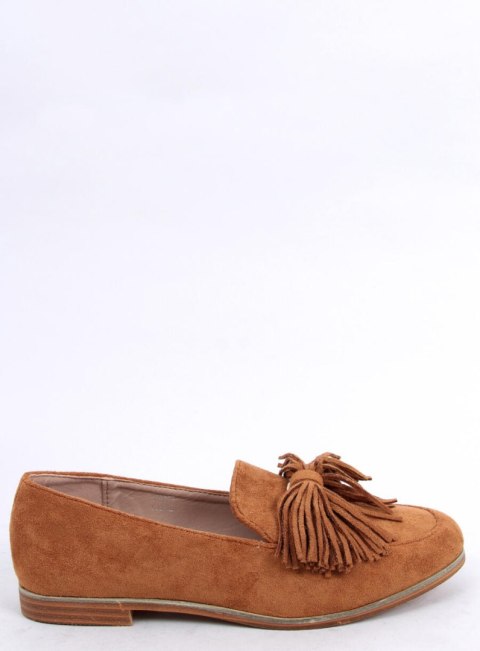 Mokasyny damskie z frędzlami camel T357P CAMEL Mokasyny damskie z frędzlami camel T357P CAMEL