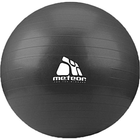 Piłka gimnastyczna Meteor 75 cm z pompką czarna 31134 Piłka gimnastyczna Meteor 75 cm z pompką czarna 31134