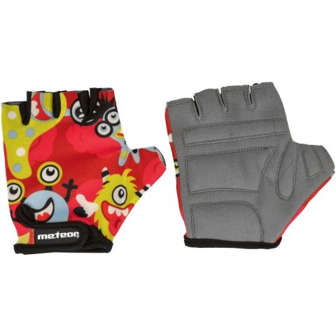 Rękawiczki rowerowe Meteor Junior Monsters wielokolorowe Rękawiczki rowerowe Meteor Junior Monsters wielokolorowe