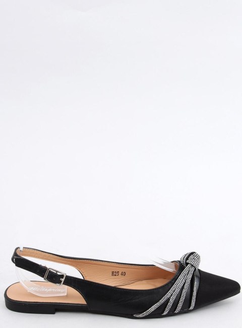 Baleriny z odkrytą piętą chanelki TAYLOR BLACK Baleriny z odkrytą piętą chanelki TAYLOR BLACK