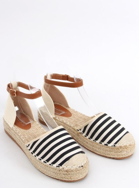 Espadryle w paski GEMA BLACK