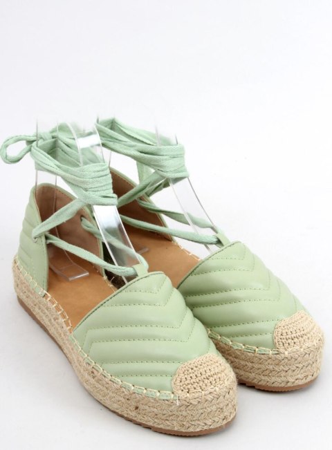 Espadryle wiązane na kostkę FREESIA GREEN