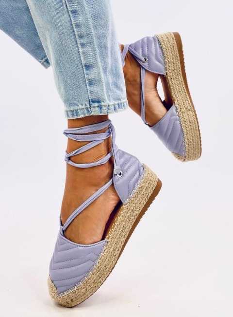 Espadryle wiązane na kostkę FREESIA PURPLE