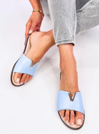 Klapki damskie licowe WILLOW BLUE