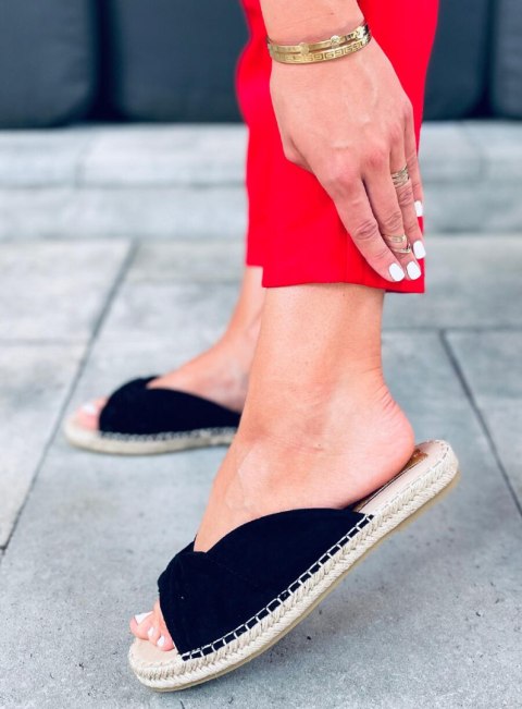 Klapki espadryle TEIT BLACK