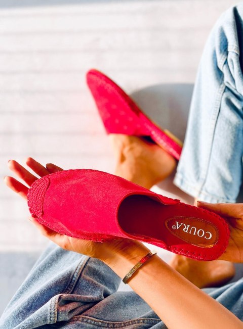 Klapki espadryle full kolor MARINA RED