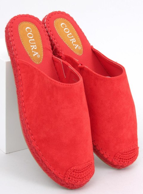 Klapki espadryle full kolor MARINA RED