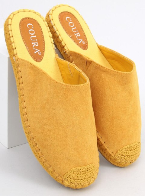 Klapki espadryle full kolor MARINA YELLOW