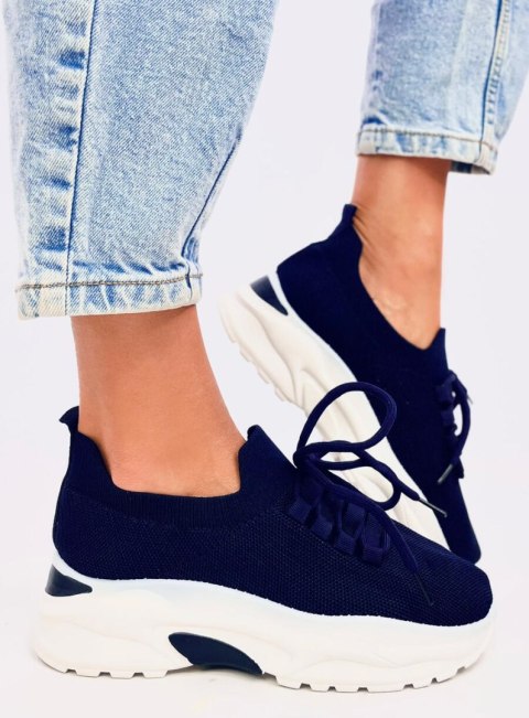 Sneakersy skarpetkowe WENDY NAVY