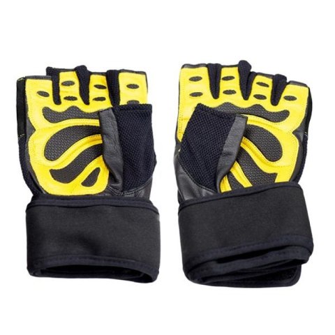 Rękawice na siłownię Black/Yellow HMS RST01 r.M