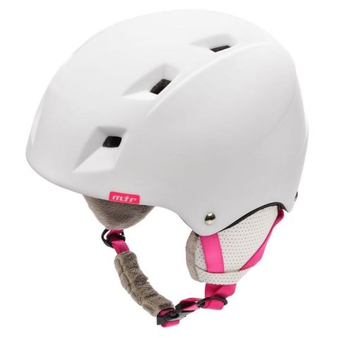 Kask narciarski Meteor Kiona biały/różowy 24850-24852 Kask narciarski Meteor Kiona biały/różowy 24850-24852