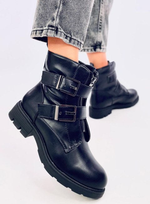 Botki militarne UMROO BLACK Botki militarne UMROO BLACK