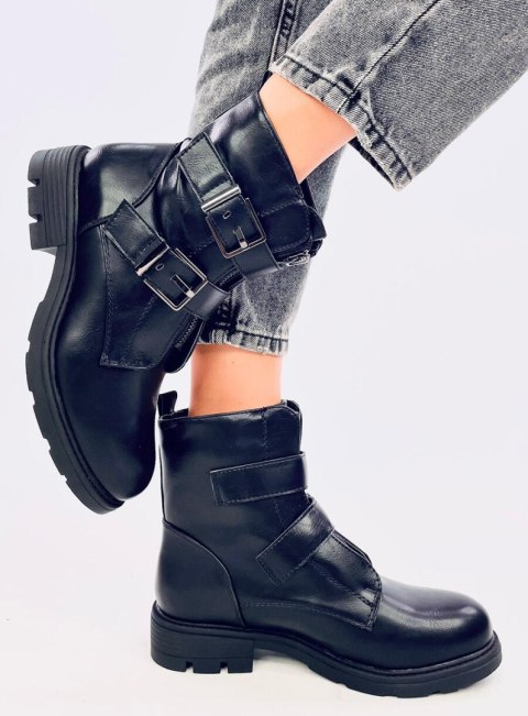 Botki militarne UMROO BLACK Botki militarne UMROO BLACK
