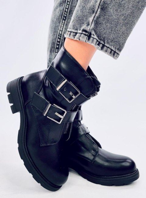 Botki militarne UMROO BLACK Botki militarne UMROO BLACK