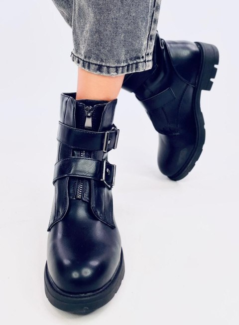 Botki militarne UMROO BLACK Botki militarne UMROO BLACK