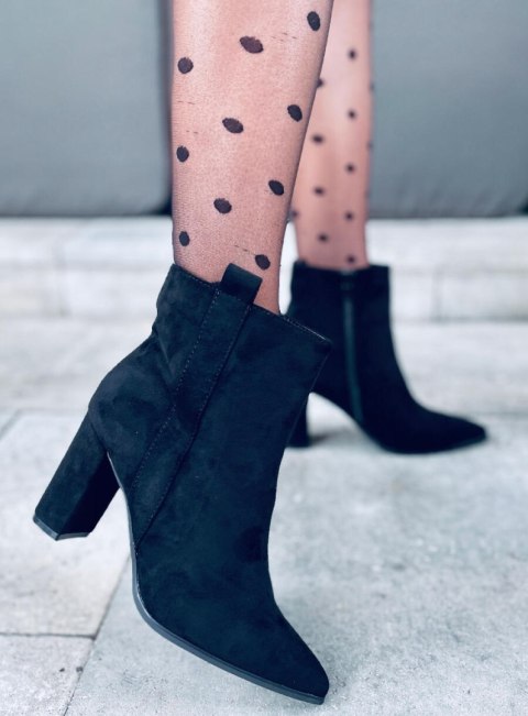 Botki na obcasie klasyczne TITINA BLACK Botki na obcasie klasyczne TITINA BLACK