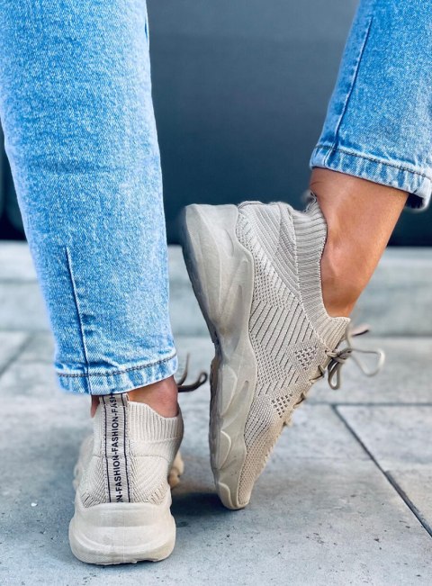 Buty sportowe skarpetkowe FRESTO KHAKI