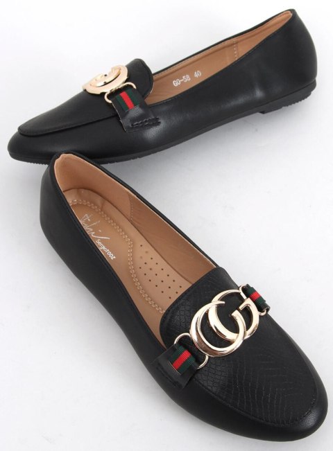 Mokasyny damskie CRYSTAL BLACK Mokasyny damskie CRYSTAL BLACK
