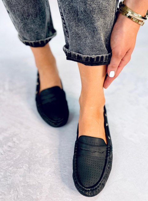 Mokasyny damskie MINORI BLACK Mokasyny damskie MINORI BLACK