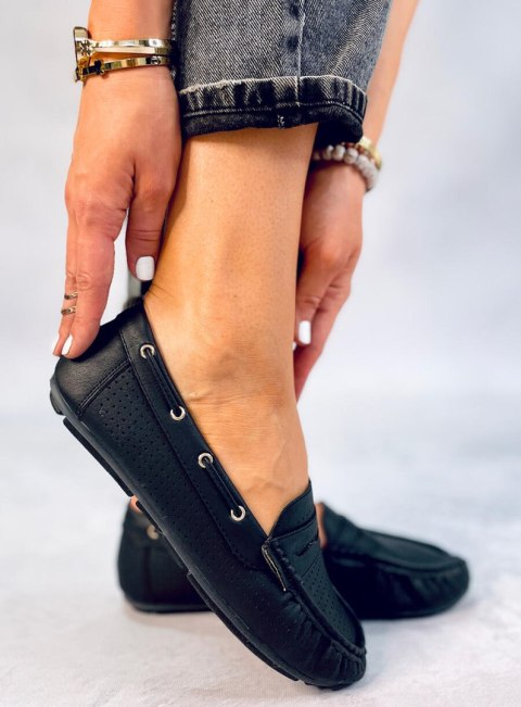 Mokasyny damskie MINORI BLACK Mokasyny damskie MINORI BLACK