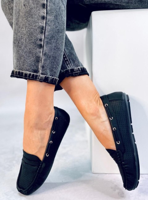 Mokasyny damskie MINORI BLACK Mokasyny damskie MINORI BLACK