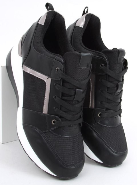 Sneakersy na koturnie WISTO BLACK