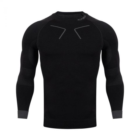 Koszulka termoaktywna Alpinus Tactical Base Layer czarno-szara M GT43219