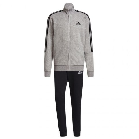 Dres męski adidas Essenttials Tracksuit szaro-czarny GK9975 Dres męski adidas Essenttials Tracksuit szaro-czarny GK9975