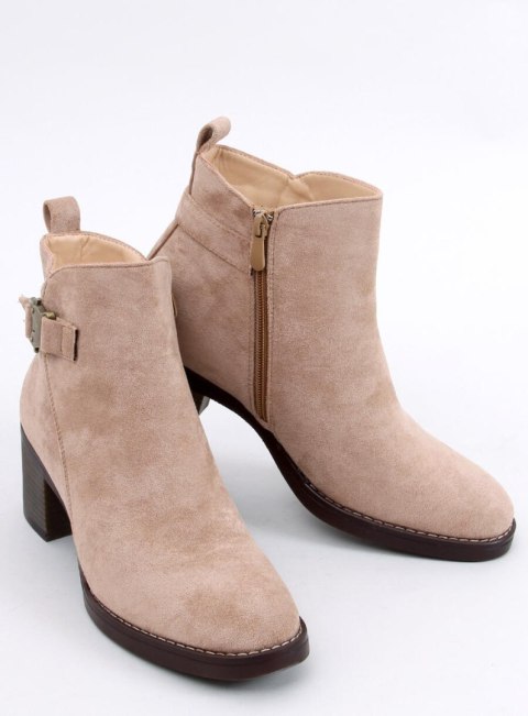 Botki klasyczne na obcasie MARSHA KHAKI Botki klasyczne na obcasie MARSHA KHAKI