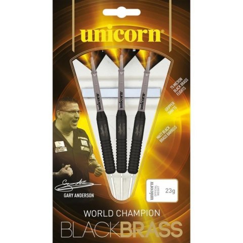 Rzutki steel tip Unicorn Black Brass - Gary Anderson 22g:27664|24g:27665|26g:27666