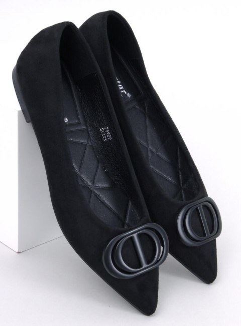 Baleriny z migdałowymi noskami ARTE BLACK Baleriny z migdałowymi noskami ARTE BLACK