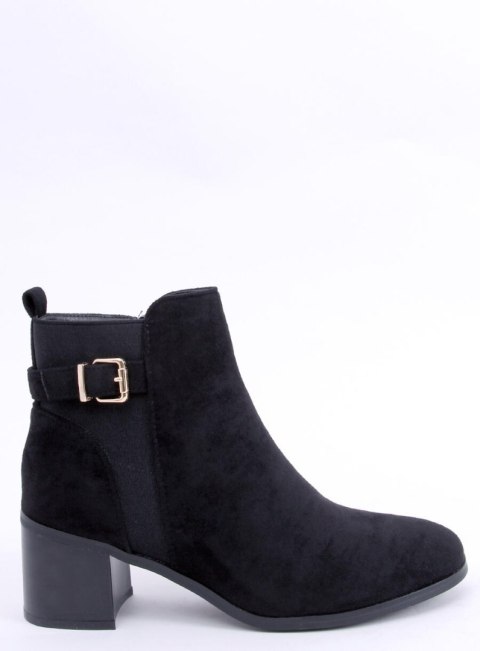 Botki na obcasie CYNDI BLACK SUEDE Botki na obcasie CYNDI BLACK SUEDE