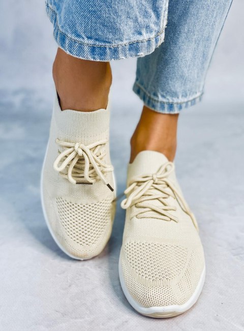 Buty sportowe skarpetkowe WELO BEIGE Buty sportowe skarpetkowe WELO BEIGE