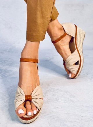 Espadryle na koturnie KRISTEN BEIGE