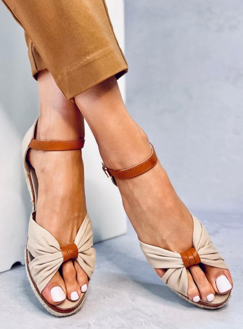 Espadryle na koturnie KRISTEN BEIGE