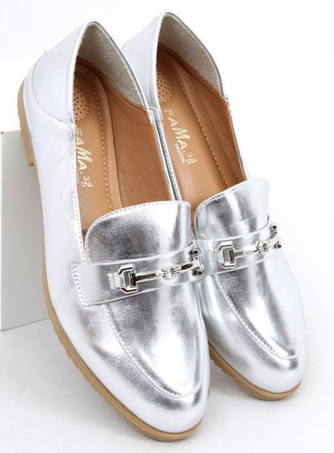 Mokasyny damskie JUSS SILVER Mokasyny damskie JUSS SILVER