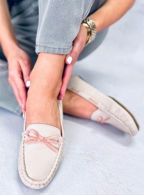 Mokasyny damskie klasyczne KAMILA BEIGE Mokasyny damskie klasyczne KAMILA BEIGE