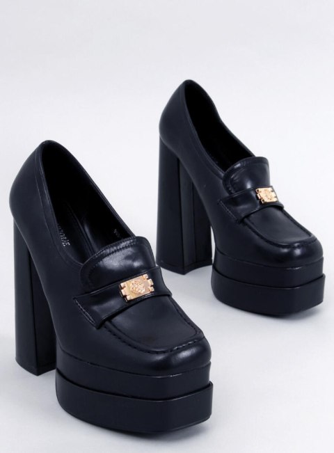 Mokasyny na obcasie AMBRA BLACK Mokasyny na obcasie AMBRA BLACK