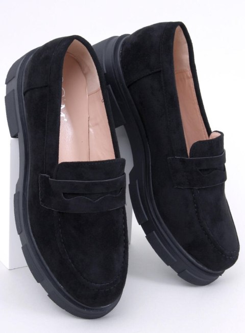 Mokasyny na platformie zamszowe JAYNE BLACK Mokasyny na platformie zamszowe JAYNE BLACK
